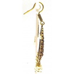 Golden Oxidized Earring Jhumka Jhumki Ethnic Jewelry Drop Chandelier Dangle AE14